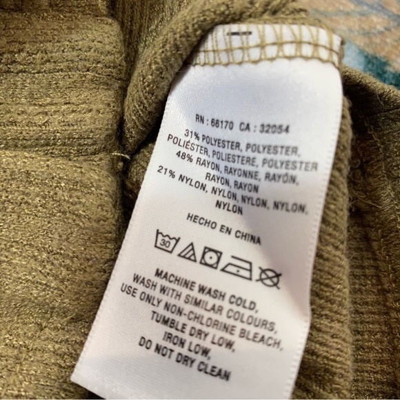 Anthropologie NEW Puff Sleeve Neutral Olive Green Lightweight Cardigan Sweater - Picture 6 of 15